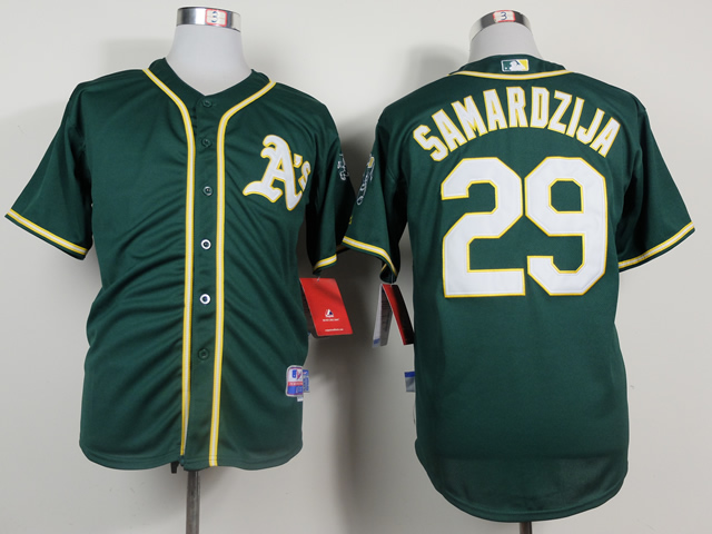 Men Oakland Athletics #29 Samardzija Green MLB Jerseys